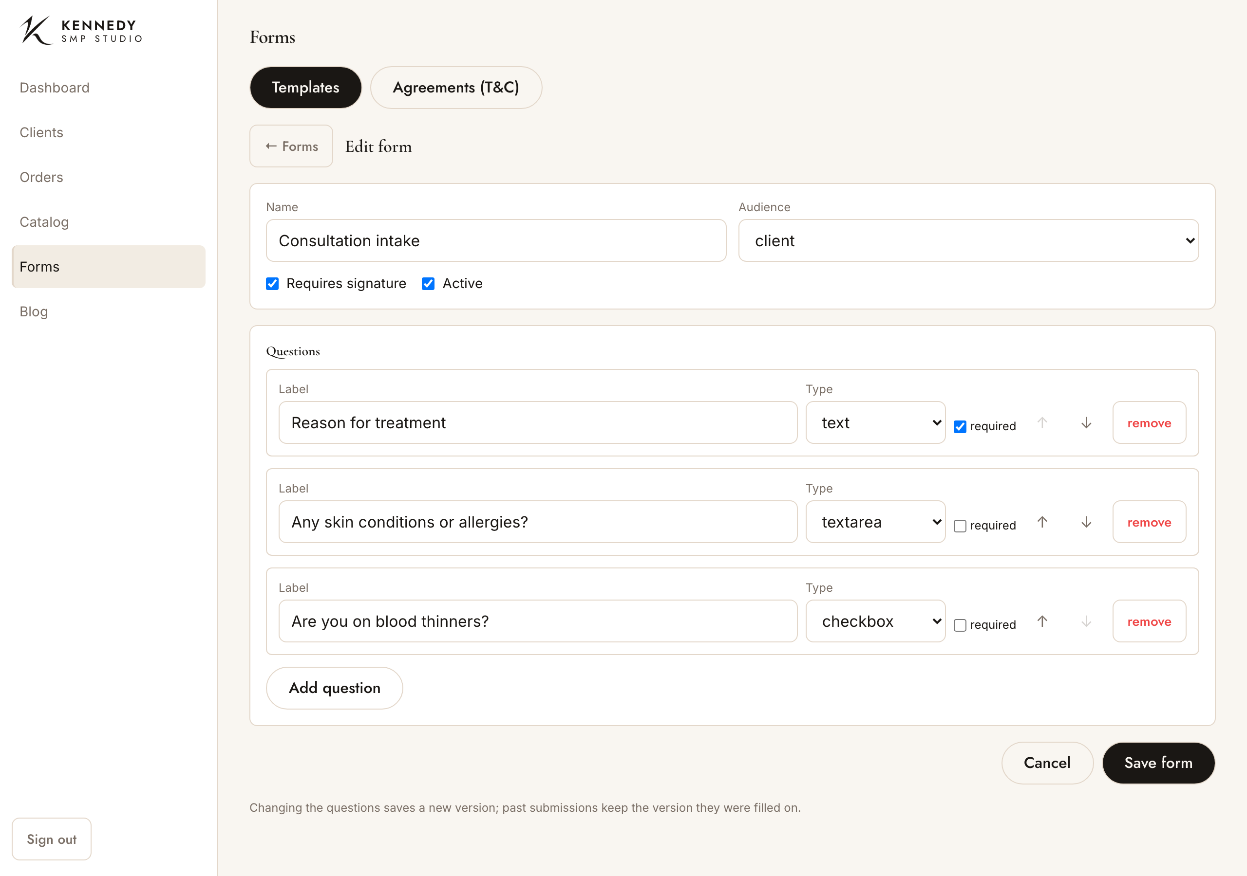 Form builder
